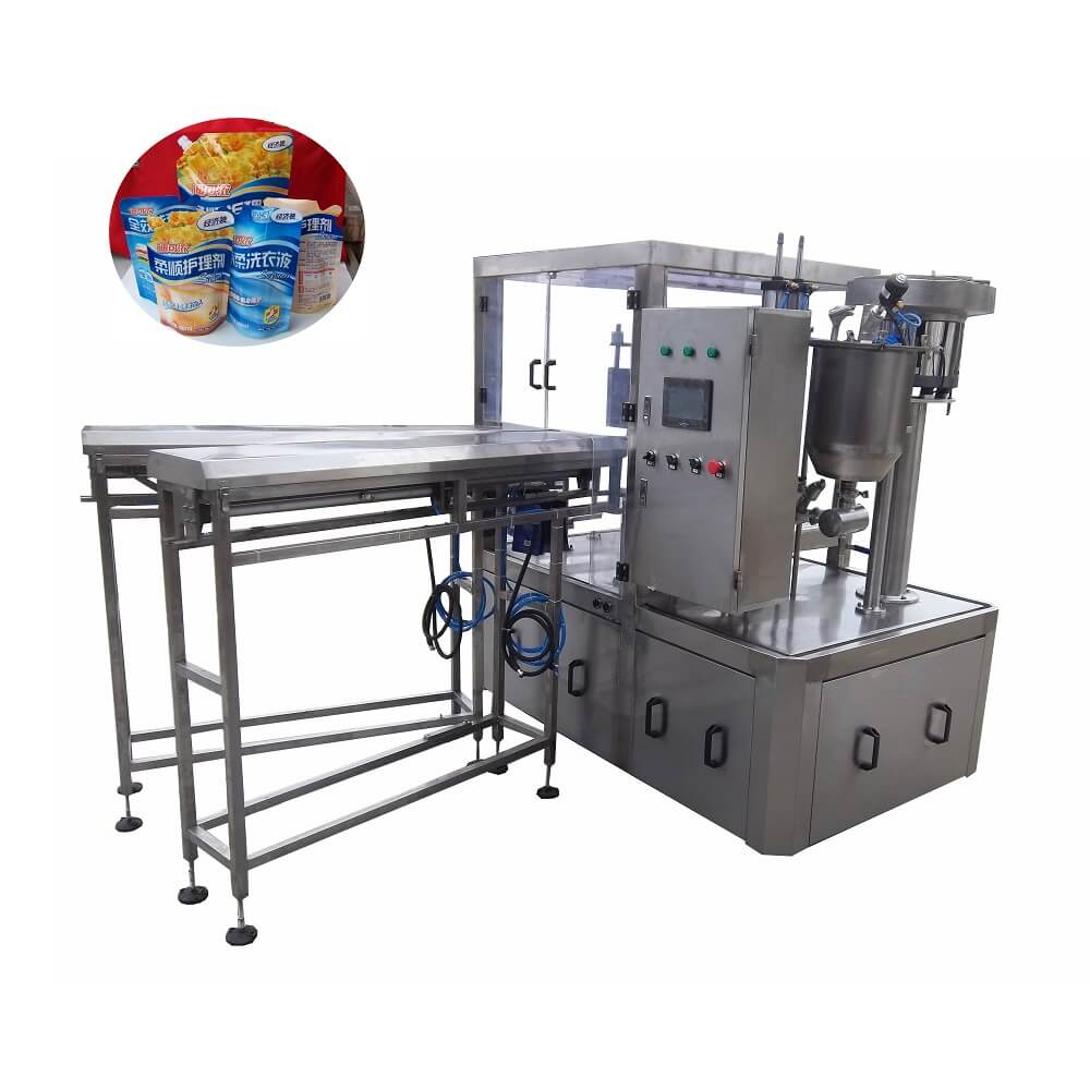ZLD-2A Automatic spout pouch filling capping machine for 2L laundry liquid